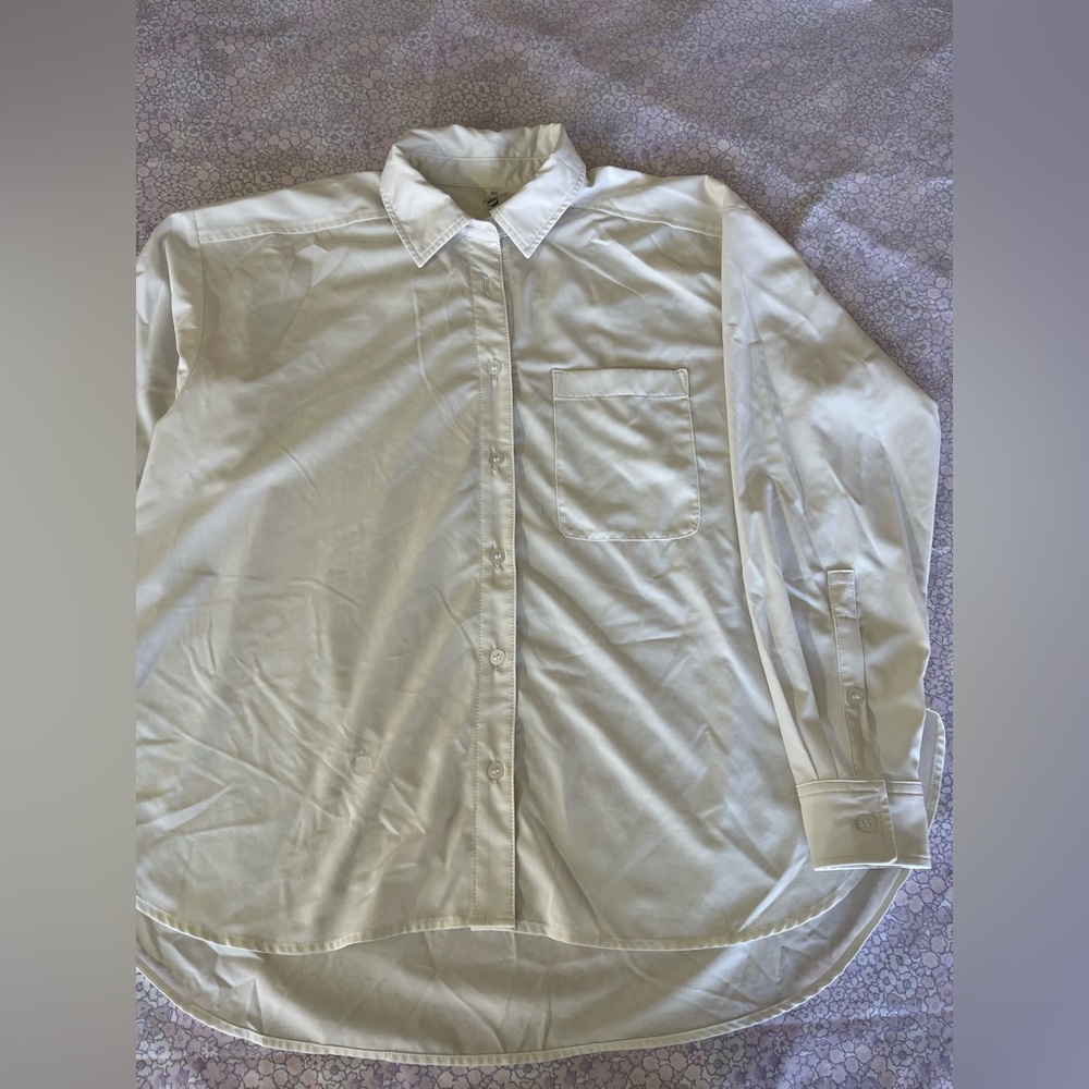 Lou & Grey Women’s s White Long-Sleeve Button Shirt